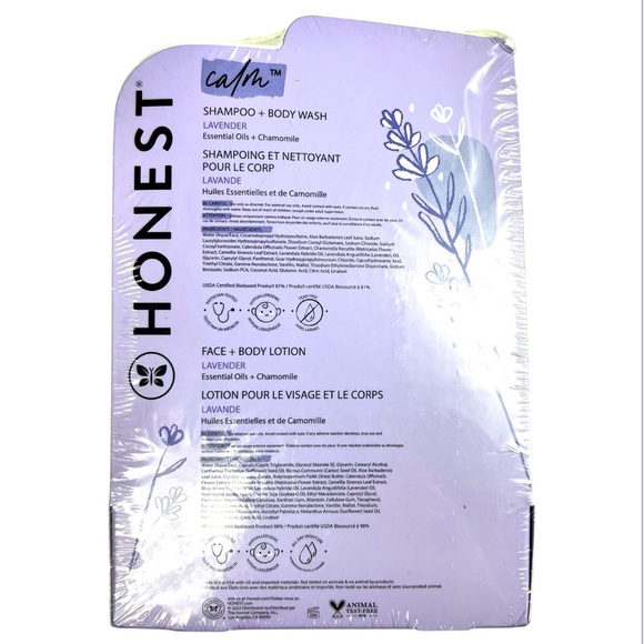 New The Honest Company Shampoo & Lotion Baby Care Set Calm Lavender Dream Team - Picture 4 of 8